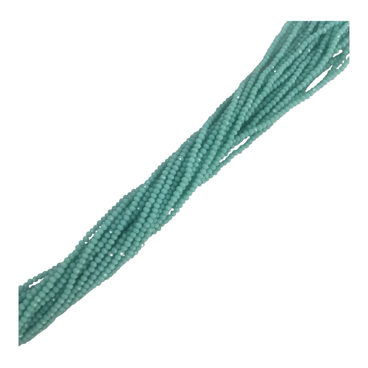 Filo di Cipollotti in Cristallo, 3x2mm., colore TURCHESE PIENO LUCIDO