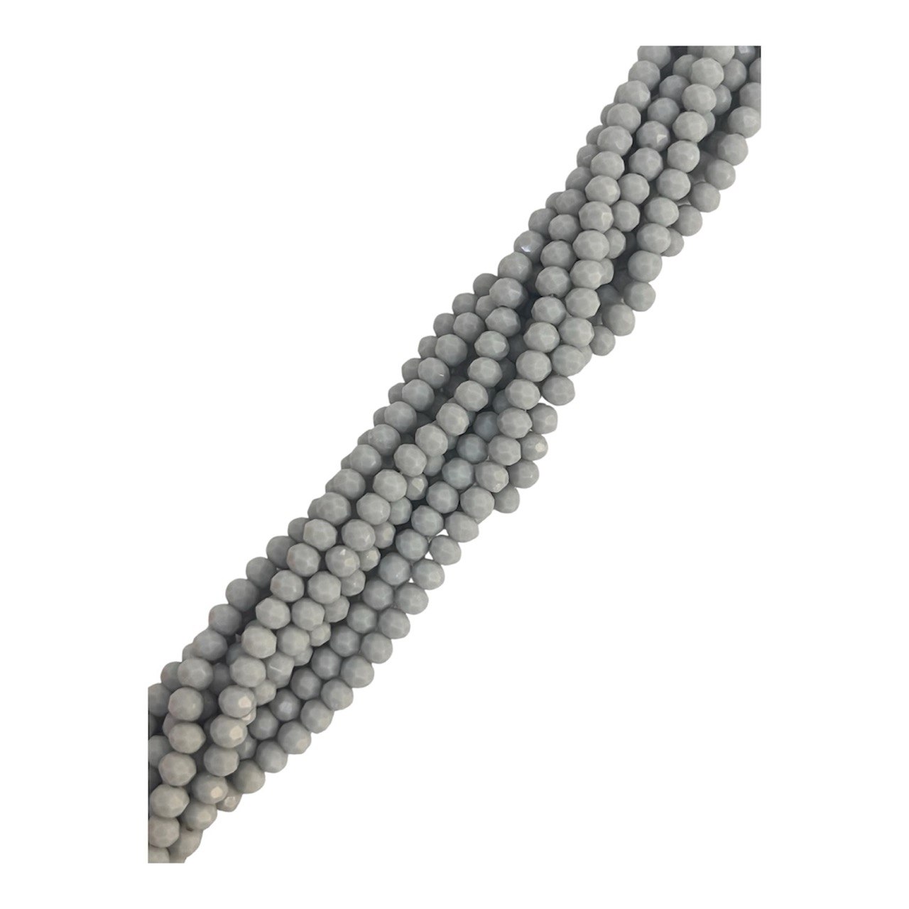 Filo di Cipollotti in Cristallo, 4x3 mm., colore GRIGIO MEDIO PIENO, LUCIDO