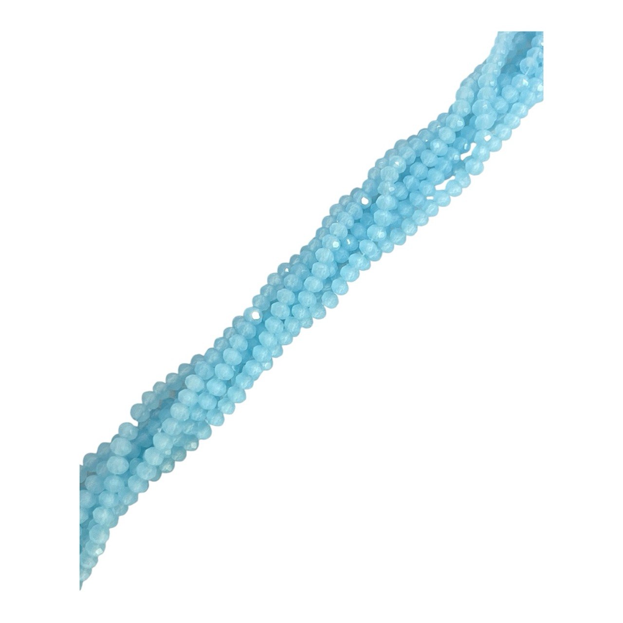 Filo di Cipollotti in Cristallo, 4x3 mm., colore ACQUAMARINA OPALE, LUCIDO