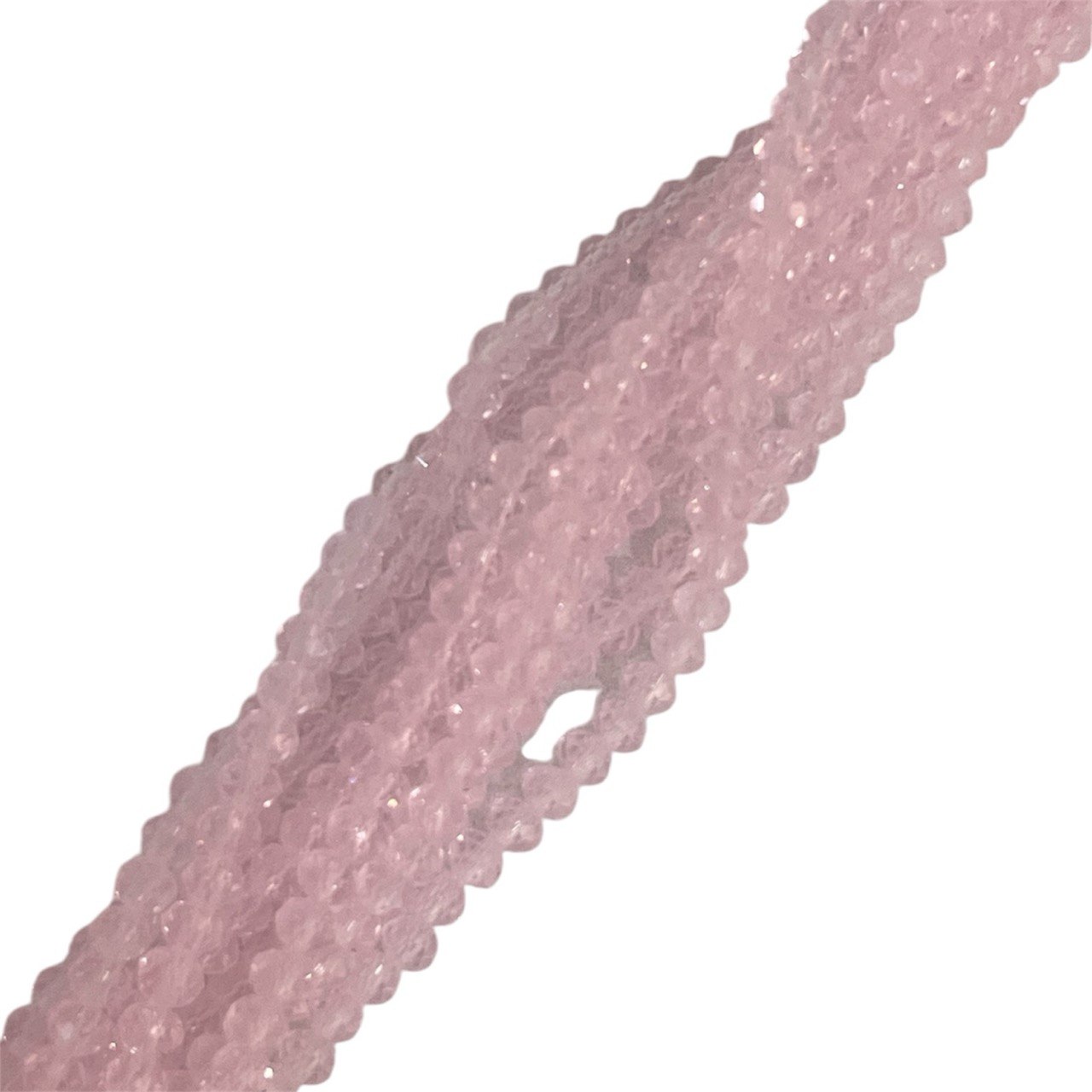 Filo di Cipollotti in Cristallo, 4x3 mm., colore ROSA BABY TRASPARENTE