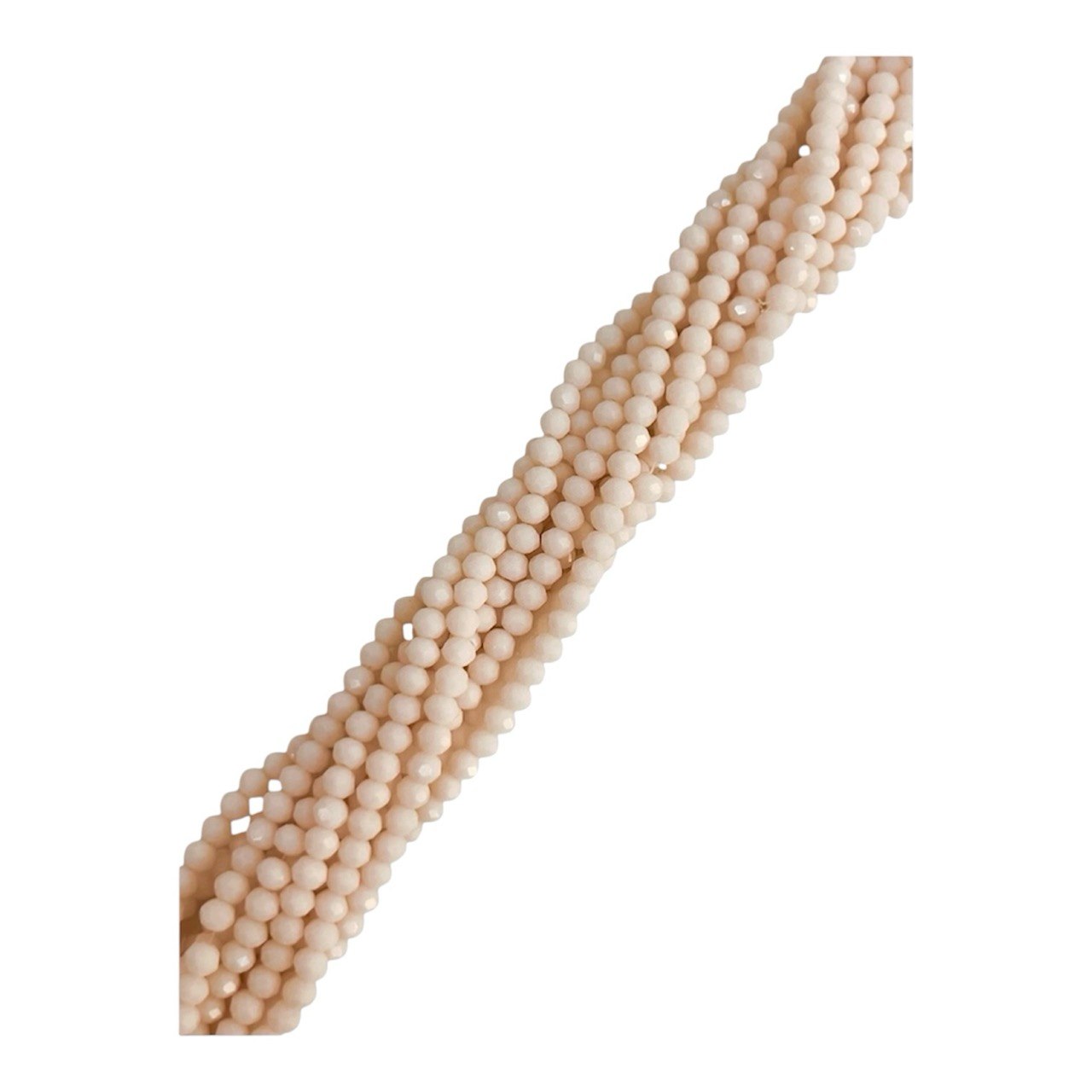 Filo di Cipollotti in Cristallo, 4x3 mm., colore CIPRIA CHIARISSIMO PIENO, LUCIDO