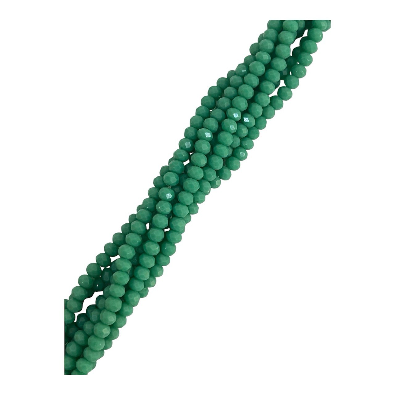 Filo di Cipollotti in Cristallo, 4x3 mm., colore TURCHESE MENTA PIENO, LUCIDO