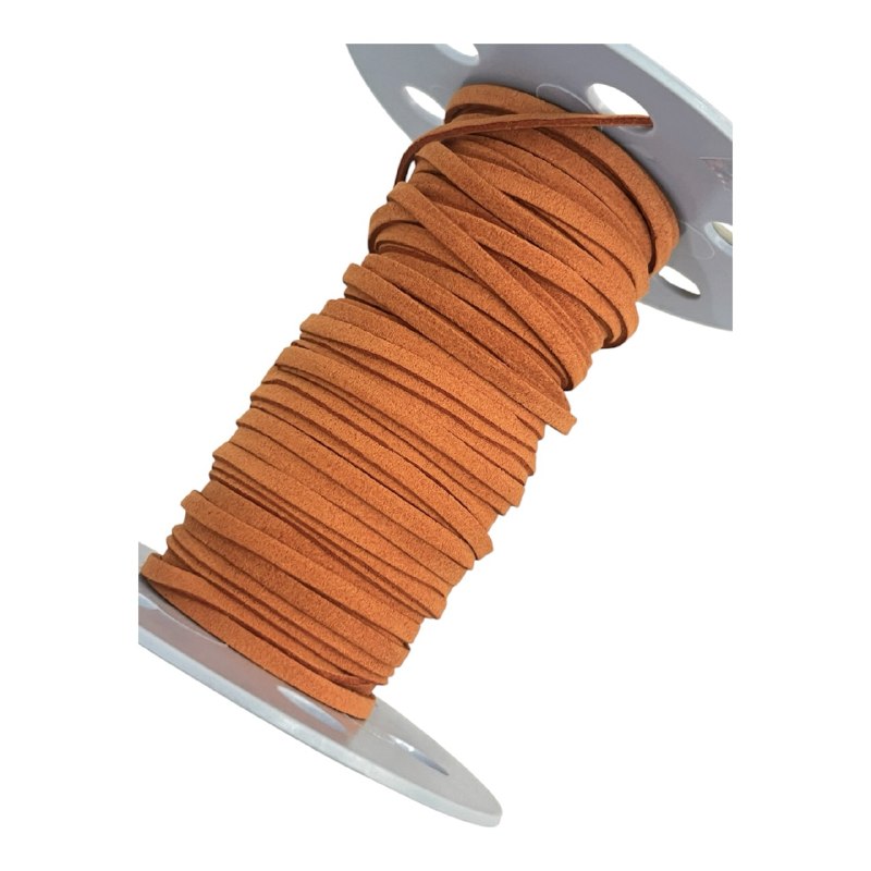 Alcantara, spessore 1,4x2,7 mm, colore Arancione