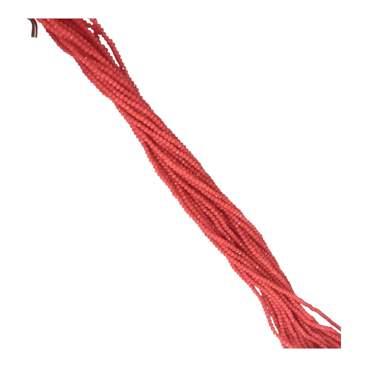 Filo di Cipollotti in Cristallo, 3x2mm., colore CORALLO PIENO LUCIDO