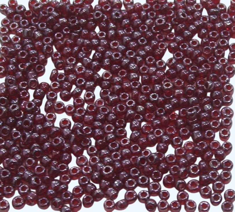 Conteria in vetro, dimensione 2,5 mm., colore RUBINO