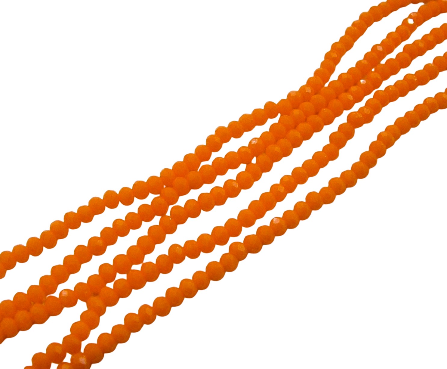 Filo di Cipollotti in Cristallo, 3x2mm., colore ARANCIONE PIENO LUCIDO