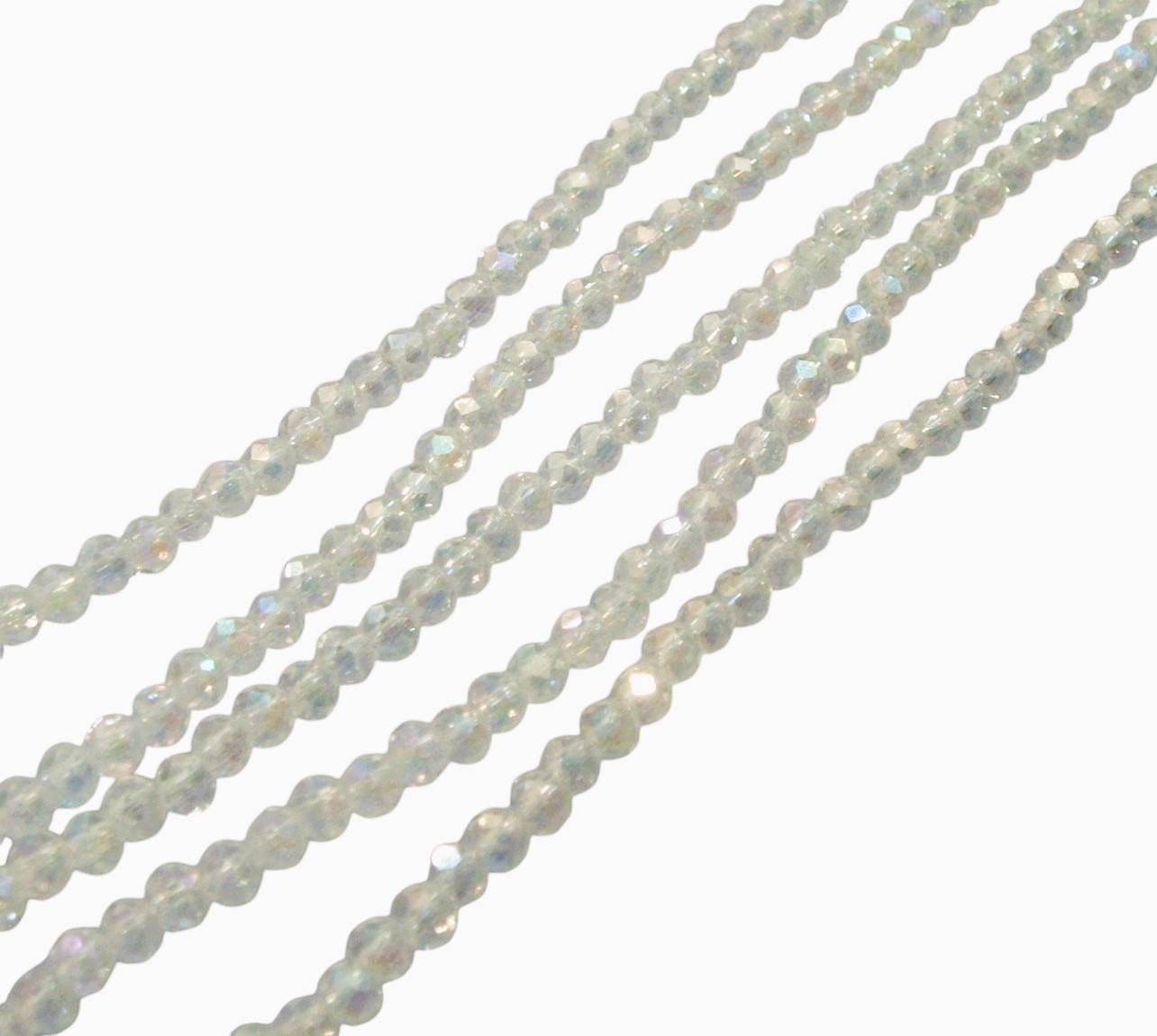 Filo di Cipollotti in Cristallo, 3x2 mm., colore CRYSTAL AB