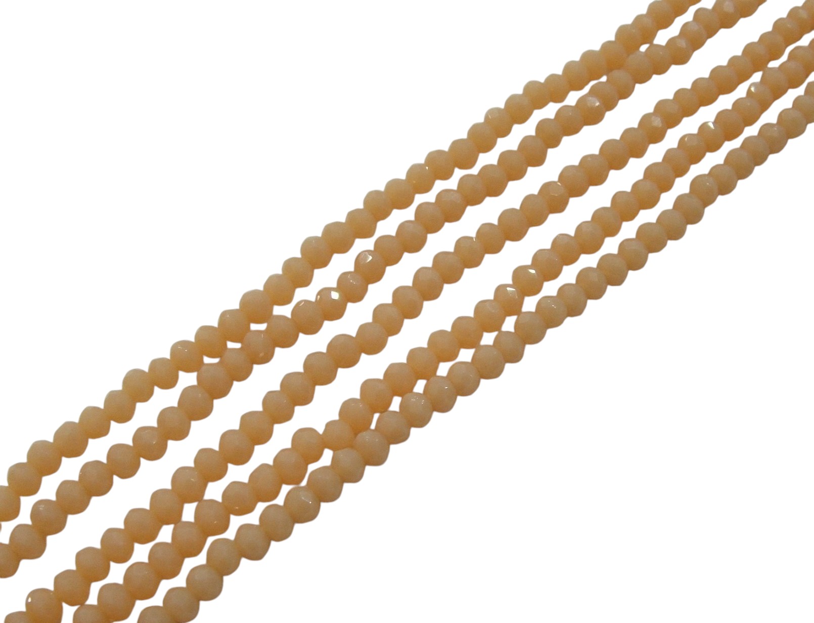Filo di Cipollotti in Cristallo, 3x2mm., colore ALBICOCCA PIENO LUCIDO