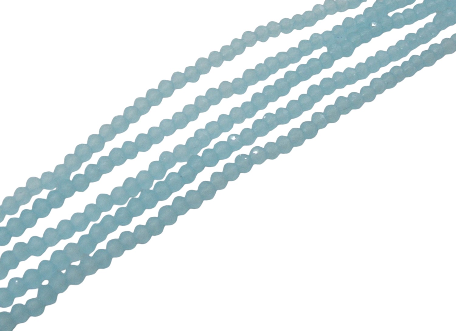 Filo di Cipollotti in Cristallo, 3x2mm., colore ACQUA CHIARA OPALE LUCIDA