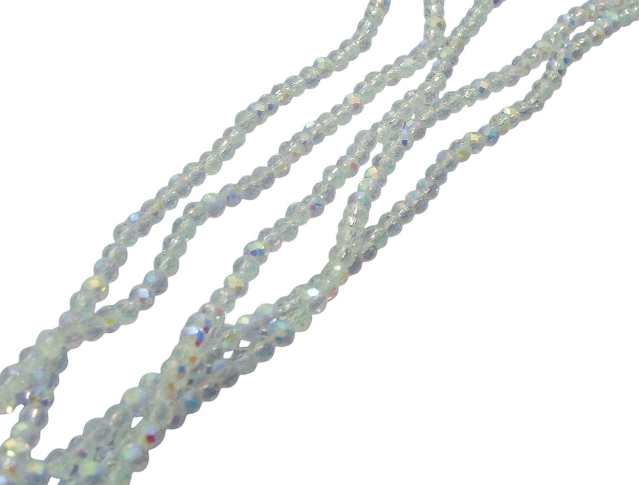 Filo di Cipollotti in Cristallo, 3x2mm, colore AVORIO TRASPARENTE AB