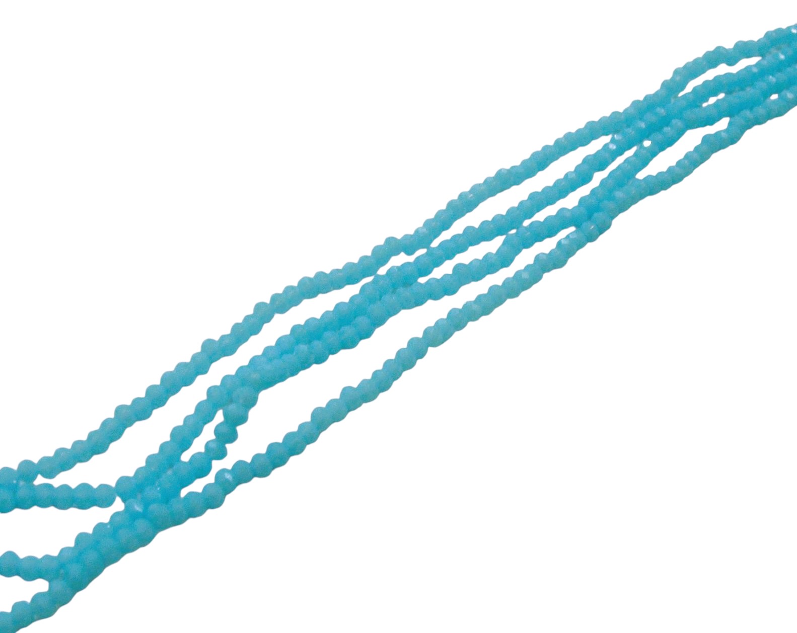 Filo di Cipollotti in Cristallo, 3x2mm., colore ACQUA CHIARA PIENA LUCIDA
