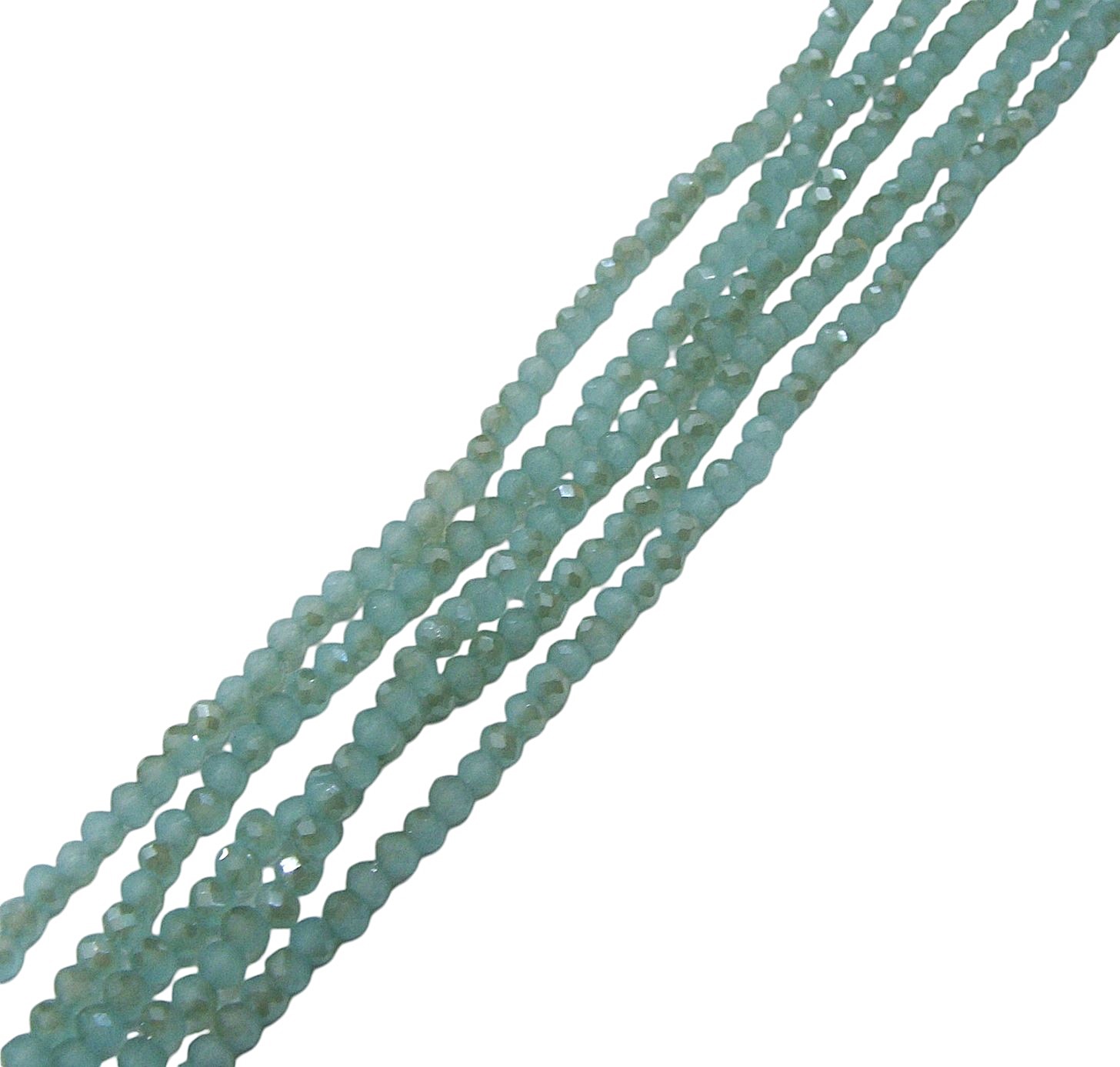 Filo di Cipollotti in Cristallo, 3x2mm., colore CARTA DA ZUCCHERO OPALE LISTRATO