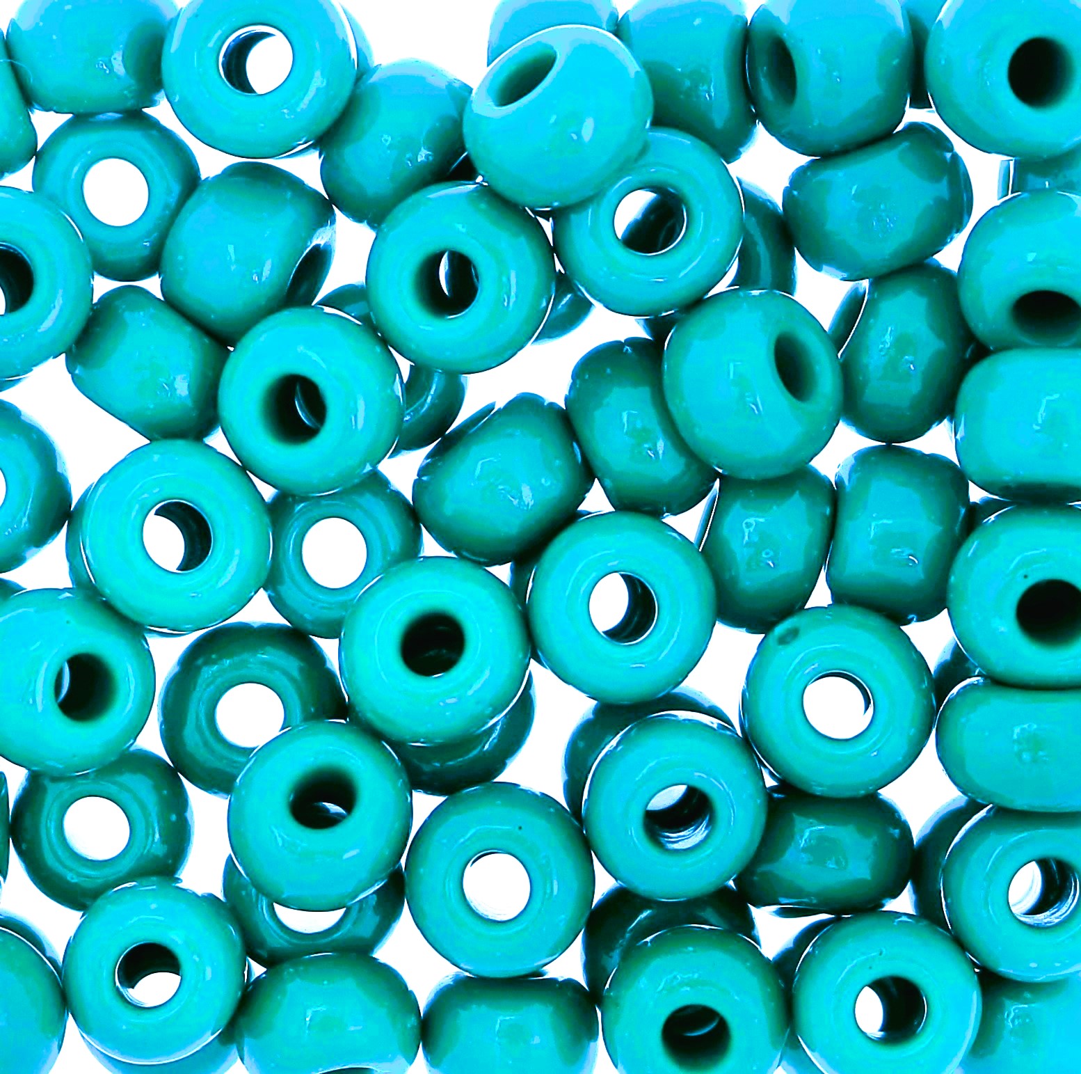 Conteria in vetro, 6x4mm, colore TURCHESE OPACO