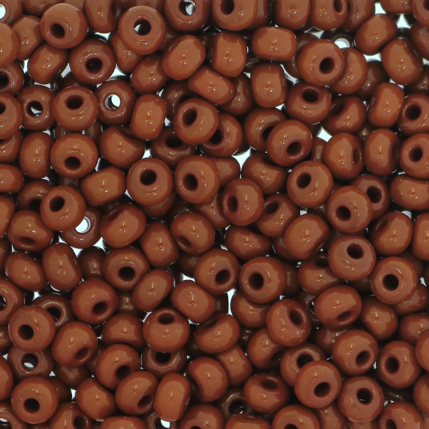 Conteria in vetro, 6x4mm, colore MATTONE OPACO