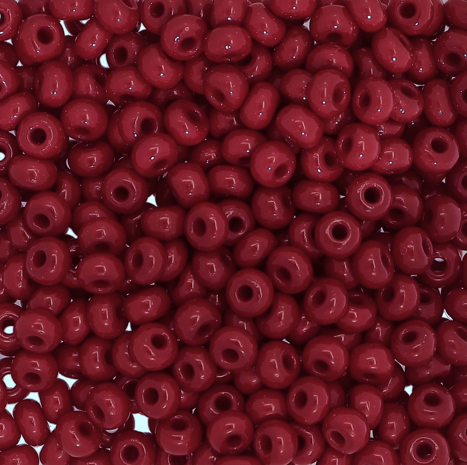 Conteria in vetro, 6x4mm, colore ROSSO SCURO OPACO