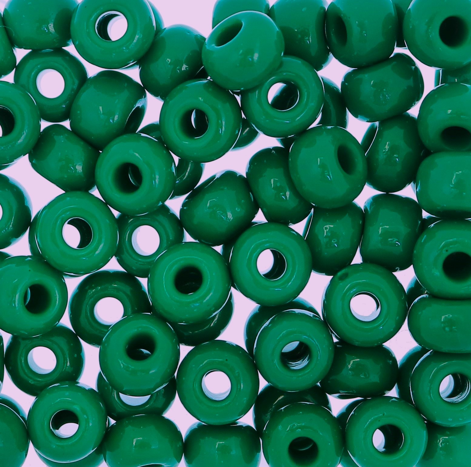 Conteria in vetro, 6x4mm, colore SMERALDO OPACO