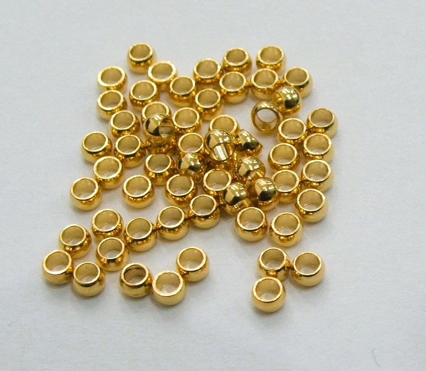 Schiaccino tondo in acciaio Colore Oro da 2,5mm