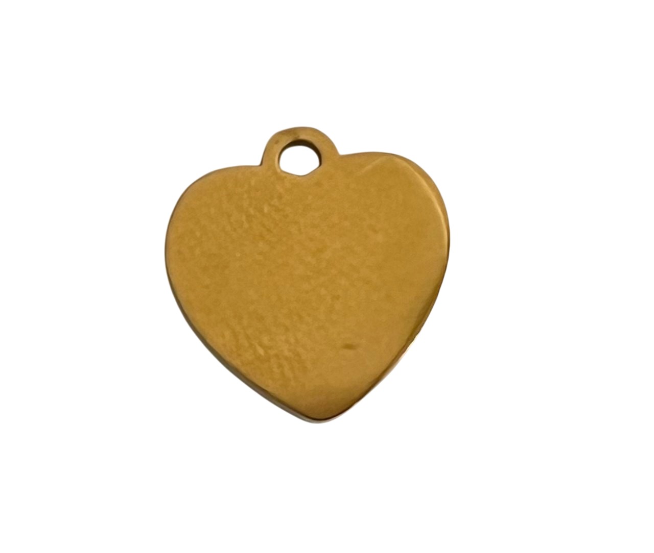 Ciondolo in Acciaio, forma Cuore Piatto 13x13mm