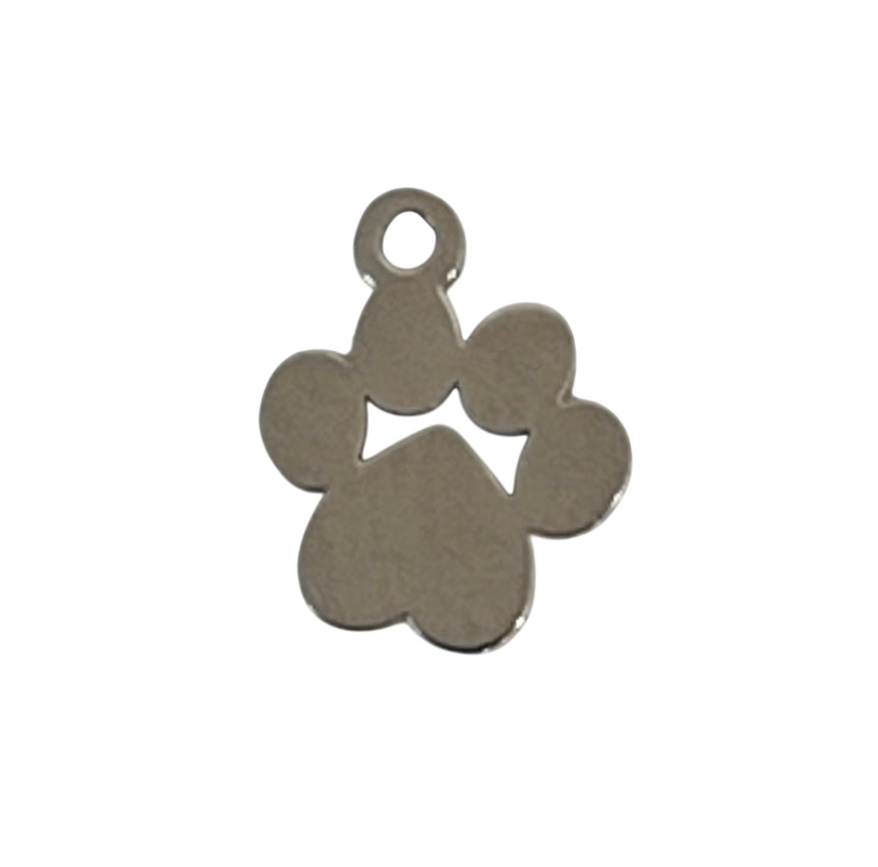 Ciondolo a forma di Impronta, 9x11mm., in Acciaio