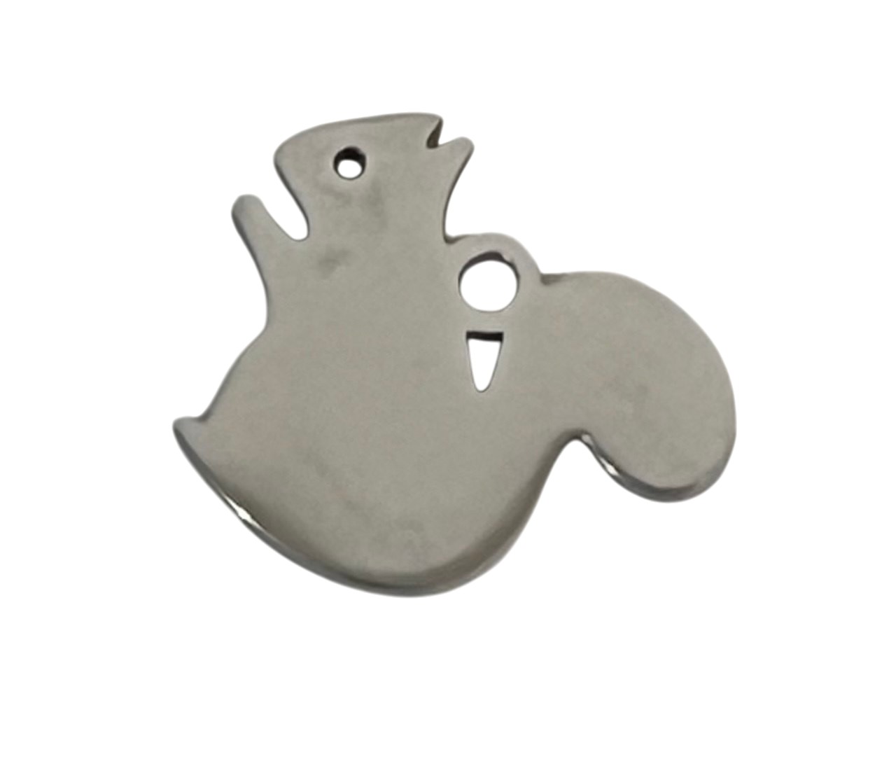 Ciondolo a forma di Scoiattolo 14x12mm., in Acciaio